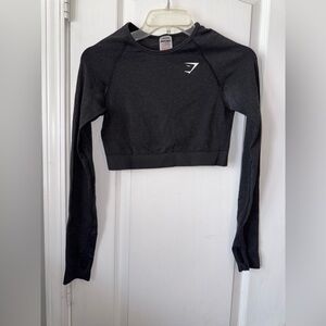 Gymshark Like New Black VITAL SEAMLESS 2.0 CROP TOP